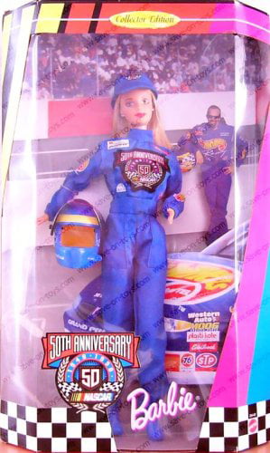 Details about   50th Anniversary Nascar Barbie Collector Edition Doll No.20442 