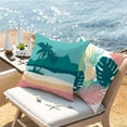 thumbnail image 2 of Modern Tropical Leaves Pillow Covers, Minimalist Aesthetic Leaf Decorative Throw Pillow Cases 18x18 Set of 4,Summer Outdoor Pillow Covers for Patio Sofa Couch Bedroom, 2 of 9