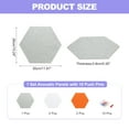 thumbnail image 2 of Uxcell 5 Pcs B1 Hexagon Acoustic Panels with Push Pins 11.81'' x 10.24'' Orange-Red White Bright Gray, 2 of 7