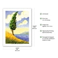 thumbnail image 2 of Lone Cypress and Sea - Tuscany Italy - From an Original Watercolor Painting by Robin Wethe Altman - Bamboo Fine Art 290gsm Paper (Unframed) 12x16in, 2 of 4