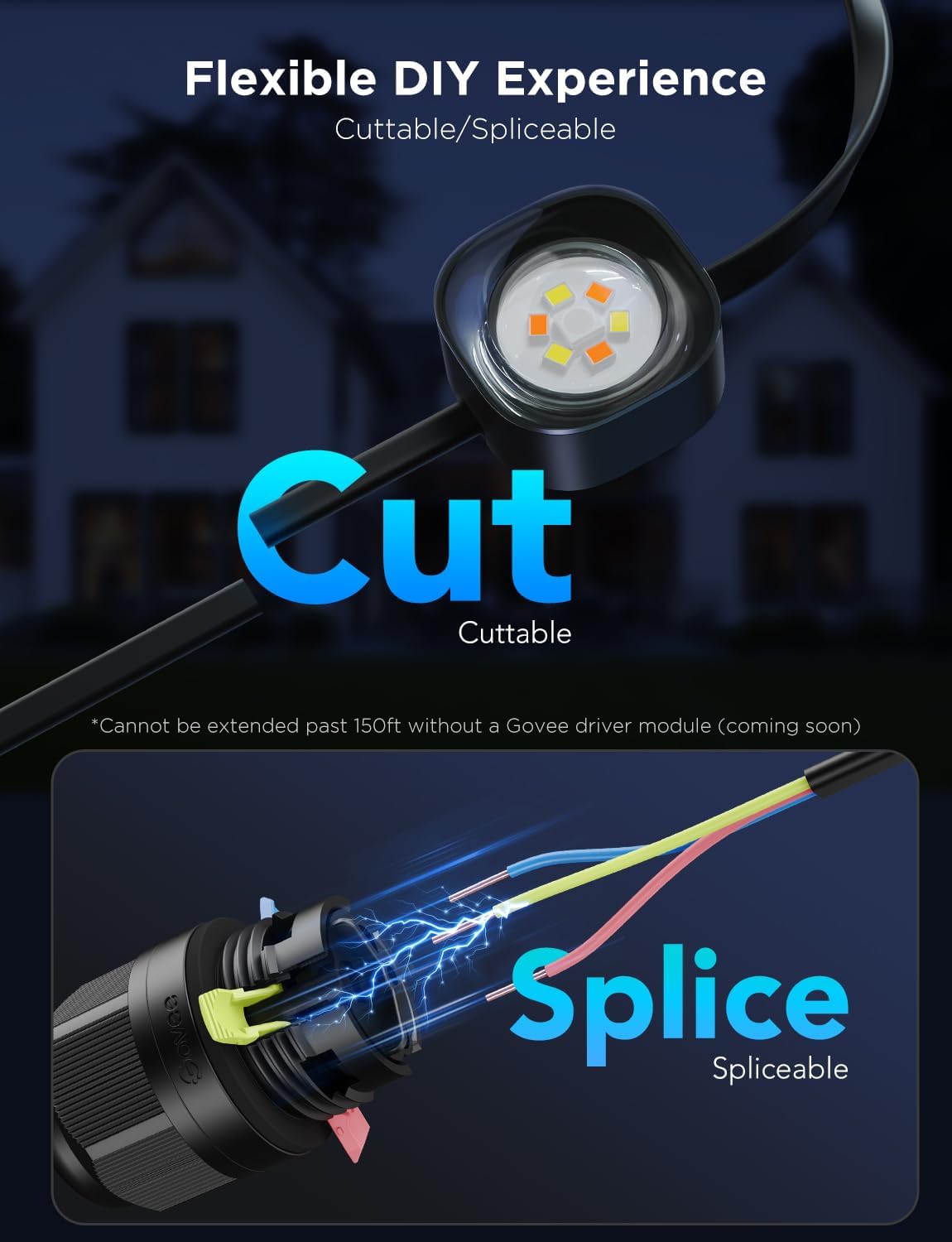 Govee 100ft Black Permanent Outdoor Lights Pro
