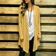 thumbnail image 5 of BUIGTTKLOP Women's Lightweight Cardigan Casual Soft Long Sleeve Cotton Linen Cardigans High Low Hem Cardigans for Fall, 5 of 8