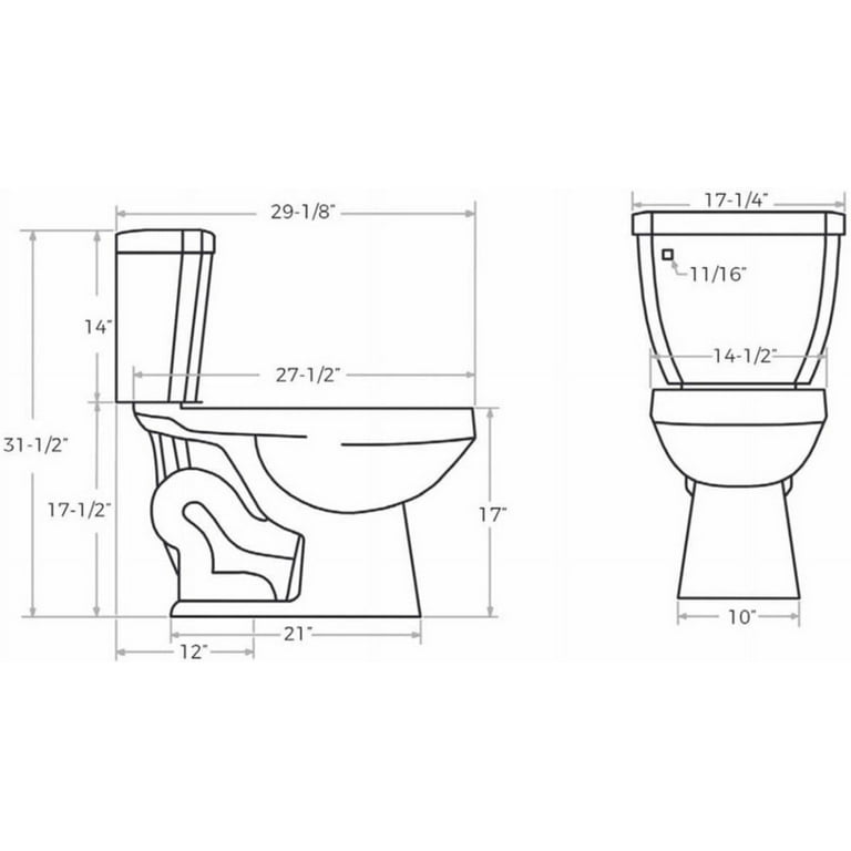 スノーボード TOILET Miseno Two-Piece Toilet, White, Chair Height, 1.28 GPF, Water