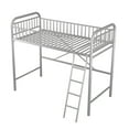 thumbnail image 5 of Euroco Metal Twin Loft Bed with Ladder for Kids Teens, Black, 5 of 8