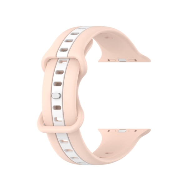 Correa Deportiva de Silicona para Apple Watch, Bicolor, Resistente al Agua, Unisex, Compatible con Series 1,2,3,4,5,6,7,8,9,10