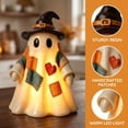 thumbnail image 2 of Halloween Decorations Ghost Night Light, 6.3 Inch Light Up Resin Ghost Figurine with Wizard Hat, Fall Farmhouse Decor for Home Table Mantel, Cozy Autumn Harvest Thanksgiving Holiday Gift, 2 of 7