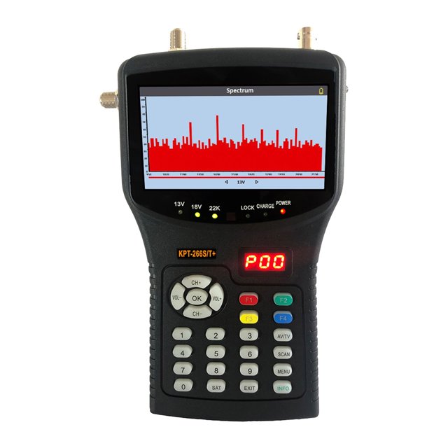 KPT-266ST+ plus AHD DVB-S2 T2 -C Satellite Finder Meter HD Satellite TV Receiver Spectrum Analysis KPT-717ST ,Easy to Use