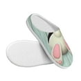 thumbnail image 3 of Fotbe White Bunny Bottom And Easter Eggs Pattern Women's Fuzzy Curly Fur Memory Foam Loafer Slippers Indoor Outdoor Slippers Winter Home Shoes-44/45, 3 of 7