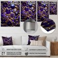 thumbnail image 4 of Designart "Rajasthan Royalty floral Indian Tiles 1 In Purple and Gold"Abstract Floral Metal Wall Art Purple Traditional Office Room Wall Art, 4 of 6