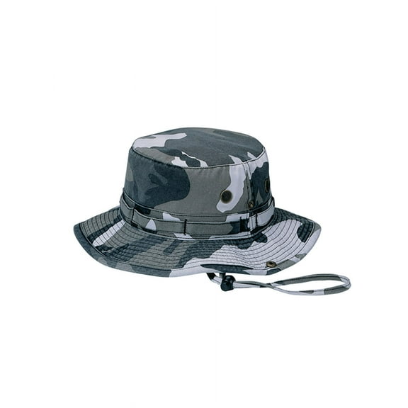 Top Headwear Washed Camouflage Twill Hunting Hat - City Camo - Medium
