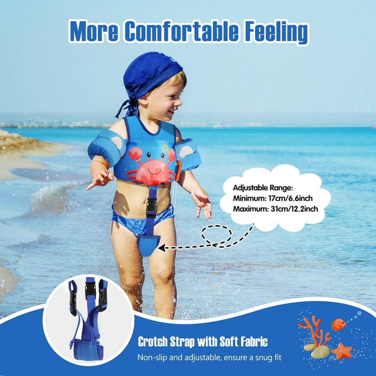 MoKo Toddler Swim Floatie Vest, 30-70 lbs, Safety Pool Life