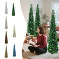 thumbnail image 1 of sdhkgrrt under $5 7Pcs Foldable Christmas Tree, Folding Christmas Tree,Festival Lights Christmas Tree,Atmospheric Party Decoration,150cm Tall Pre-lit Tree,Easy Assembly Holiday Decor, 1 of 9