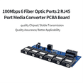 thumbnail image 2 of Single Mode Fiber Optic Converters, PCBA Board, 2 RJ45 Port, 6 Fiber Optic Ports, 0-20km, 1310/1550 Mbs PCBA Board, 2 of 5