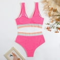 thumbnail image 6 of Odbmxy 2 Piece Bathing Suits for Women Bikini Swimsuit for Women 2025 High Cut Vacation Solid Color Bralette Swimwear,Pink M, 6 of 6