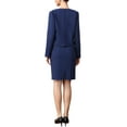 thumbnail image 3 of INSPIRE CHIC Business Skirt Suit Set for Women 2 Piece Office Work Open Front Cropped Blazer Jacket Pencil Skirt XS Dark Blue, 3 of 6