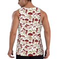 thumbnail image 3 of Easygdp Mushroom Men's Tank Top, Sleeveless Muscle T Shirts, Breathable, Quick-Dry, Loose for Gym, Running, Fitness - Small, 3 of 9