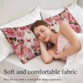 thumbnail image 5 of Pink Roses Body Pillow Covers 20"x60", Spring Floral Elegant Pastoral Butterfly Retro Soft Brushed Microfiber Breathable Throw Pillow Covers, Pillowcase with Zipper for Couch Sofa Bedroom Living Room, 5 of 9