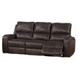thumbnail image 2 of Mia 83 Inch Power Double Recliner Sofa, Gray Faux Leather, USB, Drop Table, 2 of 6