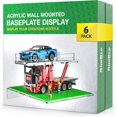 thumbnail image 4 of Galvanox Display Shelves for Building Bricks (Large 10" x 10") Compatible with All Toy Block Brands (6 Pack) Floating Wall Mounted Shelf with Removable Baseplate (Acrylic), 4 of 8