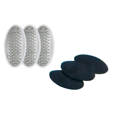 TVTime Direct - Premium Replacement 3 Blades Compatible with All Ped Egg Foot Files - Fine Silver