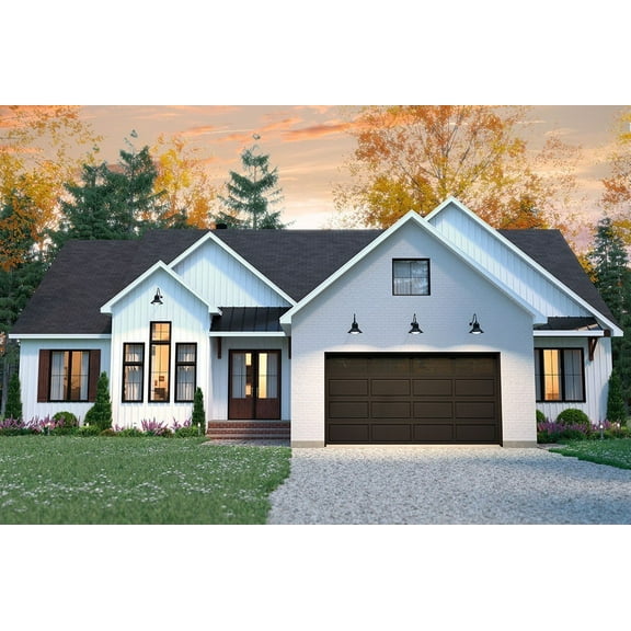 728-3290: Farmhouse Southern 3 Bed, 2 Bath Luxury Home Plan, 2117 Sq Ft: Full Blueprints with License to Build by Home Plan Marketplace - Lesuto