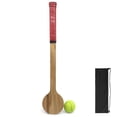 thumbnail image 1 of Generic Red Wooden Tennis Racket Set with 1 Tennis Ball and Storage Bag, Perfect for Training and Improving Swing Accuracy, Available in Multiple Handle Colors, 1 of 6