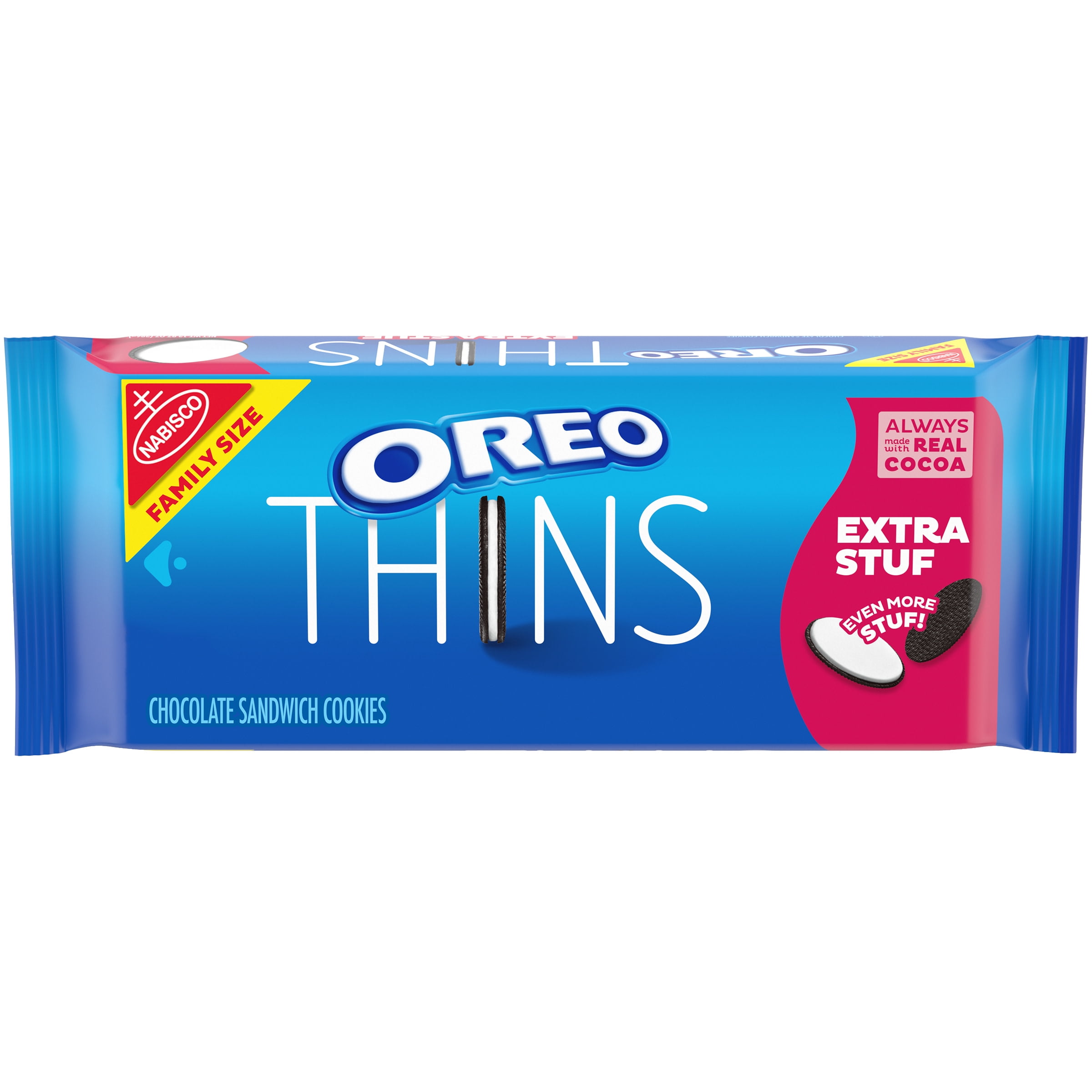 OREO Thins Extra Stuf Chocolate Sandwich Cookies, Family Size, 13.97 oz