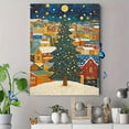 thumbnail image 4 of Christmas Tree Snowy Village Decorative Painting/Canvas Art， Perfect for Living Room， Bedroom， Dining Room， Office， Hallway， Kitchen， Entryway， Study Room， Hotel， Restaurant and Gallery Decor., 4 of 8