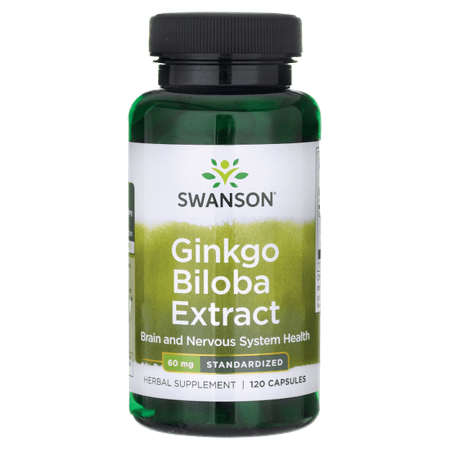 Swanson Ginkgo Biloba Extract - Standardized 60 mg 120 (Best Ginkgo Biloba Product)