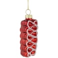 thumbnail image 3 of 3" Red Ribbon Candy Glass Christmas Ornament, 3 of 6