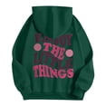 thumbnail image 6 of NinXxx Women's Print Hoodie Pullover for Daily Fall Winter Wear Dark Green XL, 6 of 8