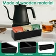thumbnail image 2 of Wood Tea Bag Organizer With 2 Movable Dividers Large Capacity 3 Slots Tea Bag Holder Versatile Easy To Clean Tea Bag Storage Container for Kitchen Office Countertop, 2 of 10
