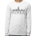 thumbnail image 2 of Skyline Mumbai India Long Sleeve Shirt Unisex Large White, 2 of 5