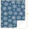 thumbnail image 7 of Winter Snowflakes Throw Blanket Christmas Throws Blankets Soft Warm Cozy Flannel Blanket for Bedroom Living Rooms Couch Sofa Bed Home Decorations 50x60 Inch, Blue, 7 of 7