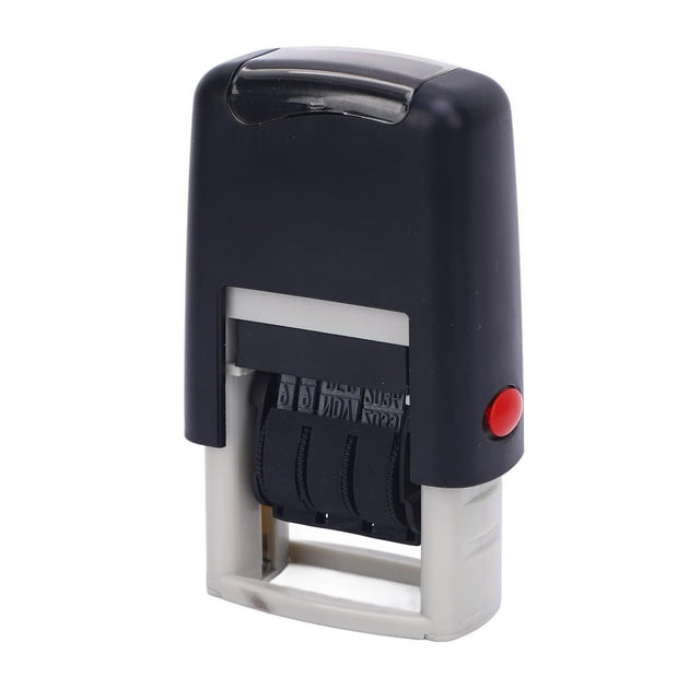 Date Stamp, Date Stamp Time Stamp Date Stamper With English Date Clear Imprint Quick Drying Adjustable Self Inking Stamp for Shipping Receiving Expiration and Due Dates 25x2.8mm