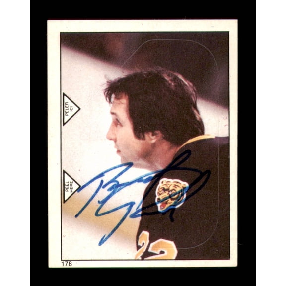 Brad Park Autographed 1983-84 O-Pee-Chee Stickers Card #178 Boston Bruins SKU #251532