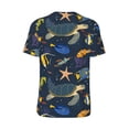 thumbnail image 3 of Rocae Undersea Animals for Breathable Men's Baseball T-Shirt Fashionable Casual Baseball Jersey, Moisture-wicking Sportswear X-Large, 3 of 9