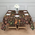 thumbnail image 3 of Colorful Mushroom Plant Brown Pattern Square Tablecloth,Waterproof Square Table Cover,Wipeable Spillproof Washable Table Cover for Home Kitchen Party Decor 52"x52"(132x132cm), 3 of 6