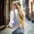 thumbnail image 5 of FORMRS Womens Crossbody Sling Bag Travel Daypack Shoulder Chest Backpack, Green Wavy Pattern, 5 of 7