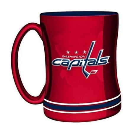Logo Brands 629363492 14 oz Washington Capitals Sculpted Relief Coffee Mug - Team Color