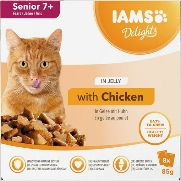Iams Delights Senior in Jelly Cat Food 8pk (8 x 85G)