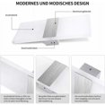thumbnail image 3 of 2 apliques LED de pared para interiores, 12 W, 6000 K, lámpara de pared acrílica blanca fría, diseño moderno, decoración de pared, lámpara de pared para sala de estar, dormitorio, pasillo, baño (2 un TUNC Sencillez, 3 of 5