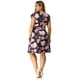 thumbnail image 5 of Vestido Floral Cuello V ManDe Casquillo Por EnciDe RodilTalGrande PaMujer Negro 4XL, 5 of 6