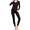 Black, variant on Women Silk Long Underwear V Neck Mulberry Silk Base Layer Long Johns Thermal Underwear Sets