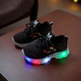 thumbnail image 5 of UTTOASFAY Toddler Shoes Toddler Infant Kids Baby Girls Boys Shoes Led Light Shoes Casual Shoes Sports Shoes Black 4-4.5 Years, 5 of 6