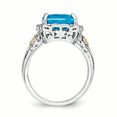 thumbnail image 2 of Sterling Silver w/14k Blue Topaz Ring, 2 of 4