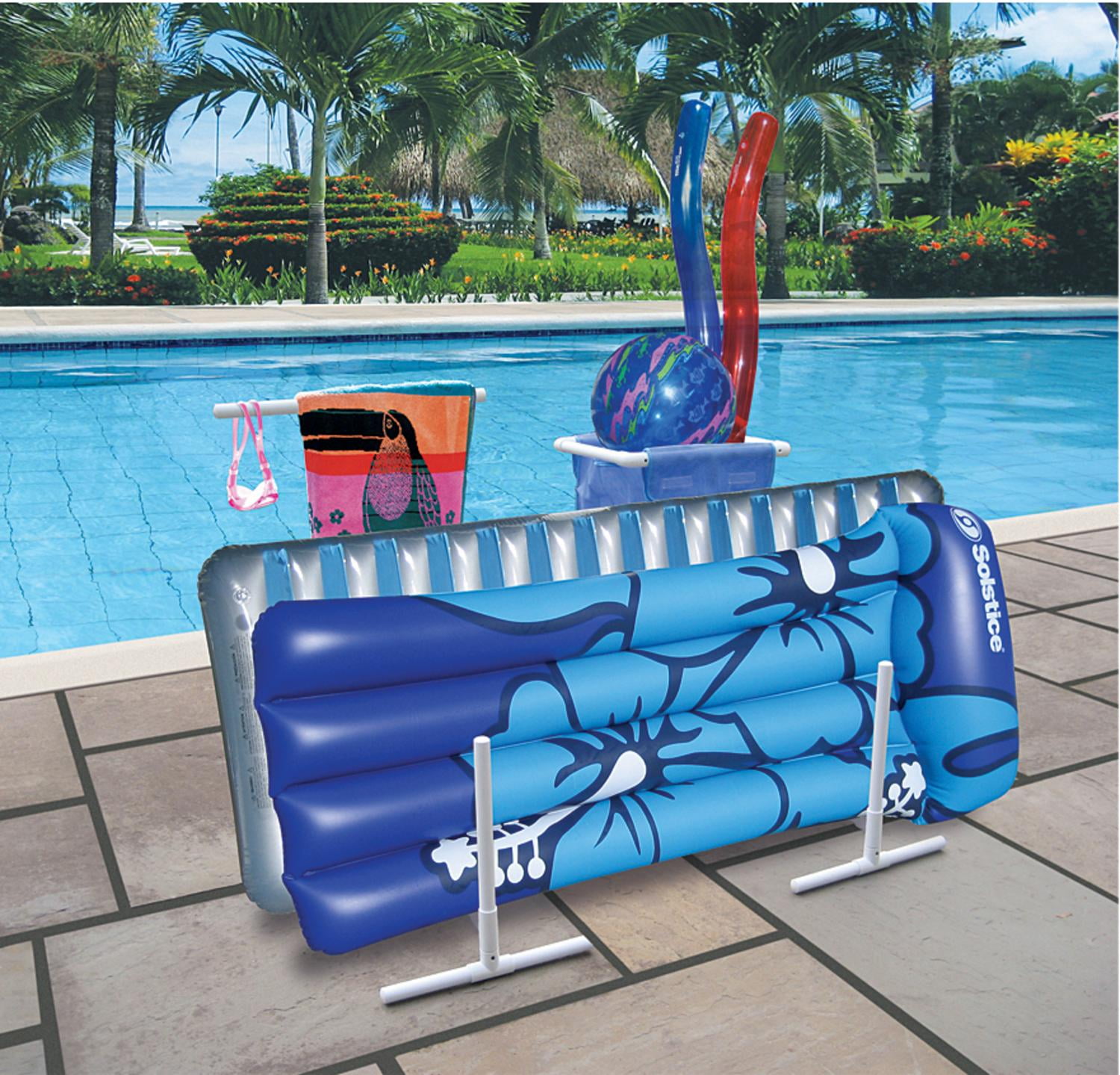 HydroTools Swimming Pool Mesh Bag Poolside Toy Organizer with Towel Hanger | eBay