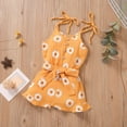 thumbnail image 5 of FRSASU Kids Jumpsuit Clearance,Summer Baby Girls Clothes Infant Belt Little Daisy Print Refresh Sling Jumpsuit, 5 of 9
