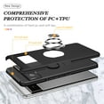 thumbnail image 6 of Elehold Layer Hybrid Rugged Case for Google Pixel 7 6.3 inch Hard PC and Soft TPU with Metal Ring Folding Kickstand Shockproof and Magnetic Car Mount Durable Dual Protective Phone Case,Black, 6 of 7