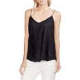 thumbnail image 1 of Camiseta sin mangas Vince Camuto con superposiciÃ³n de encaje para mujer color negro grande, 1 of 1